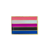 Genderfluid Pride Rectangle Enamel Pin Pin PRIDE MODE